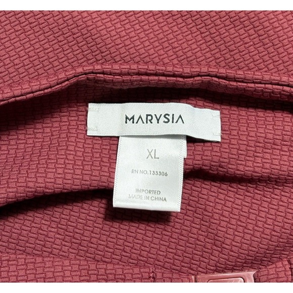 Marysia Swim Antibes One Piece Swimsuit Size XL Beet Scalloped Edge Bow - Picture 10 of 10